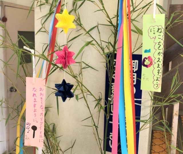 七夕飾りを設置しました!🎋